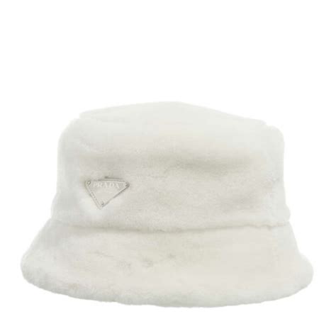 prada shearling bucket hat